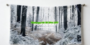 Burberry Winter Forest Scene Print Flannel Sofa Throw Blanket B230